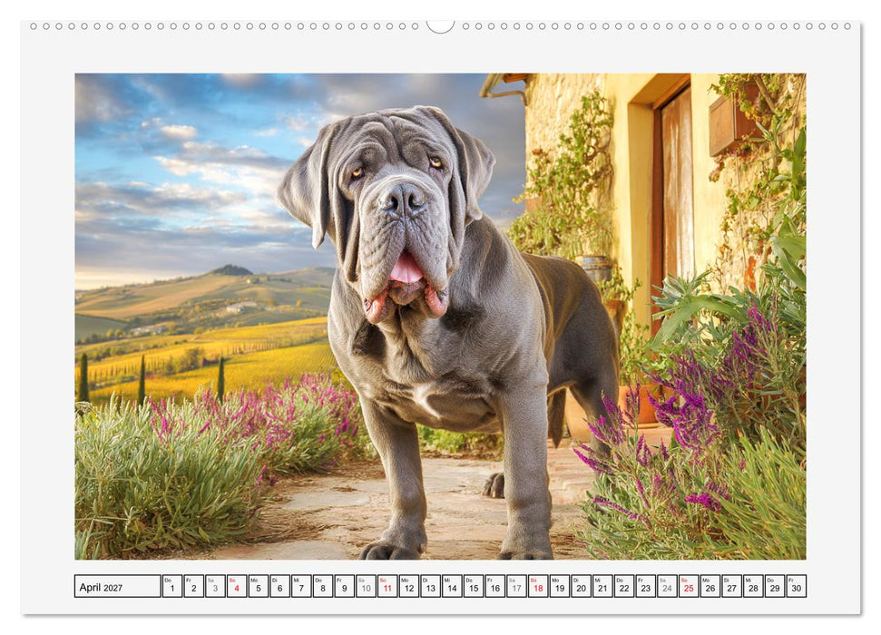 Mastino Napoletano. Die gelassenen Molosser mit antiken Vorfahren (CALVENDO Wandkalender 2027)