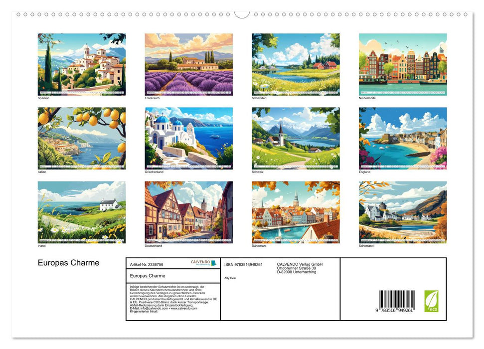 Europas Charme (CALVENDO Premium Wandkalender 2027)