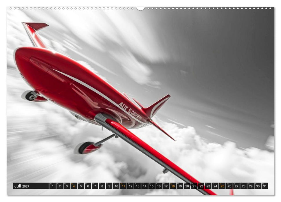 BLITZschnell - Züge und Flugzeuge in Bewegung - Color-Key (CALVENDO Premium Wandkalender 2027)