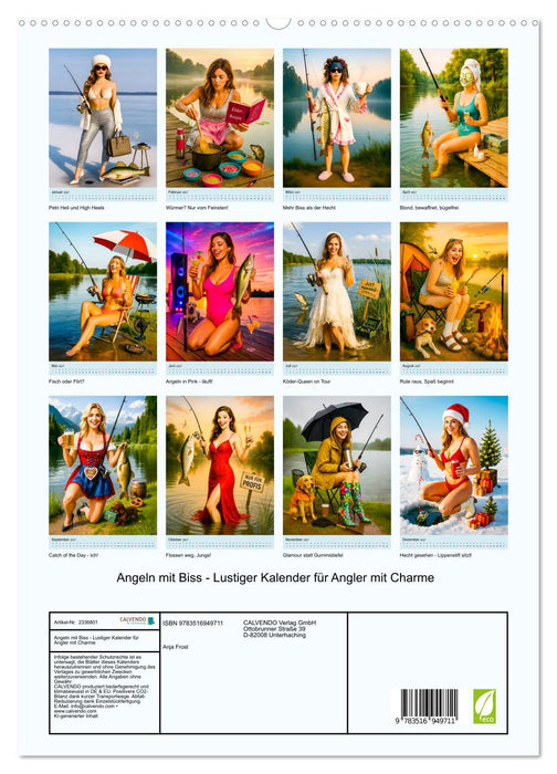 Angeln mit Biss - Lustiger Kalender für Angler mit Charme (CALVENDO Premium Wandkalender 2027)