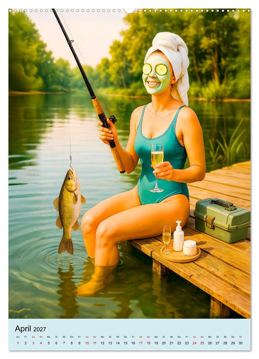 Angeln mit Biss - Lustiger Kalender für Angler mit Charme (CALVENDO Premium Wandkalender 2027)