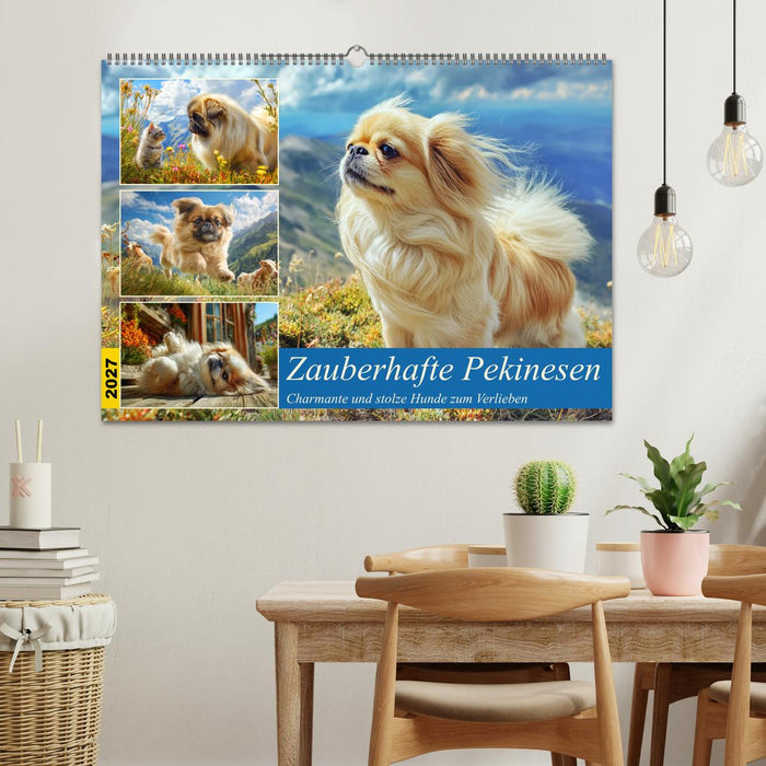 Zauberhafte Pekinesen. Charmante und stolze Hunde zum Verlieben (CALVENDO Wandkalender 2027)