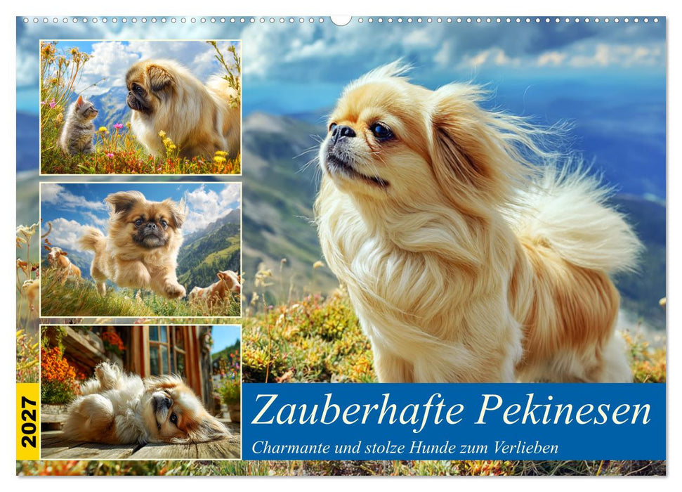 Zauberhafte Pekinesen. Charmante und stolze Hunde zum Verlieben (CALVENDO Wandkalender 2027)