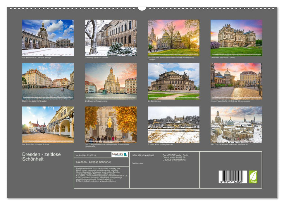 Dresden - zeitlose Schönheit (CALVENDO Premium Wandkalender 2027)