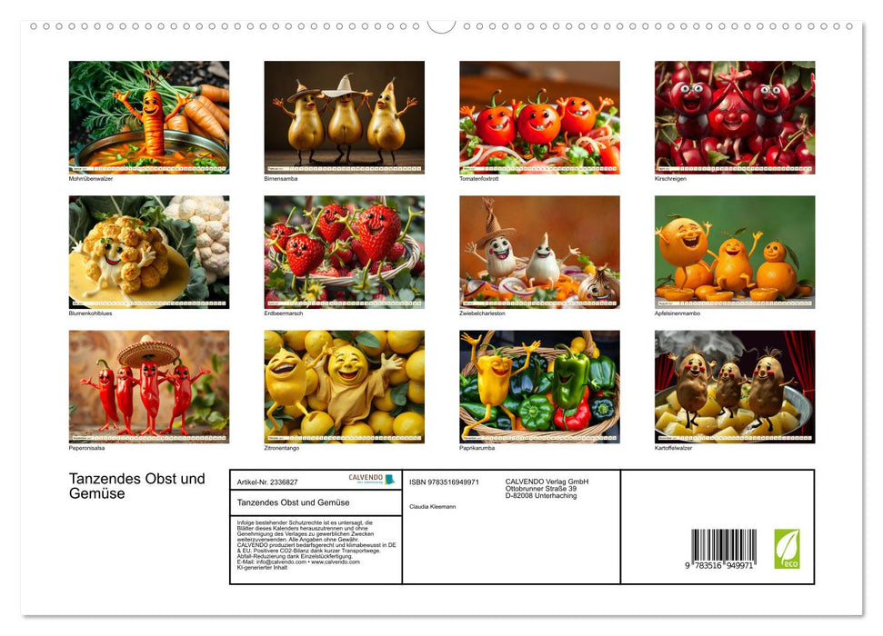 Tanzendes Obst und Gemüse (CALVENDO Premium Wandkalender 2027)
