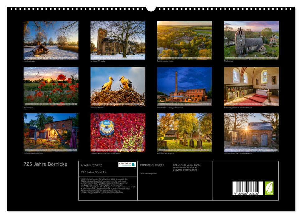 725 Jahre Börnicke (CALVENDO Premium Wandkalender 2027)