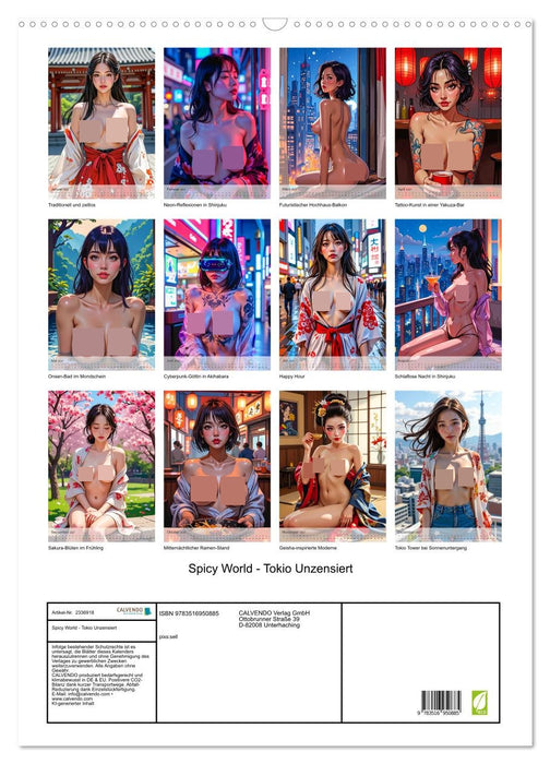 Spicy World - Tokio Unzensiert (CALVENDO Wandkalender 2027)