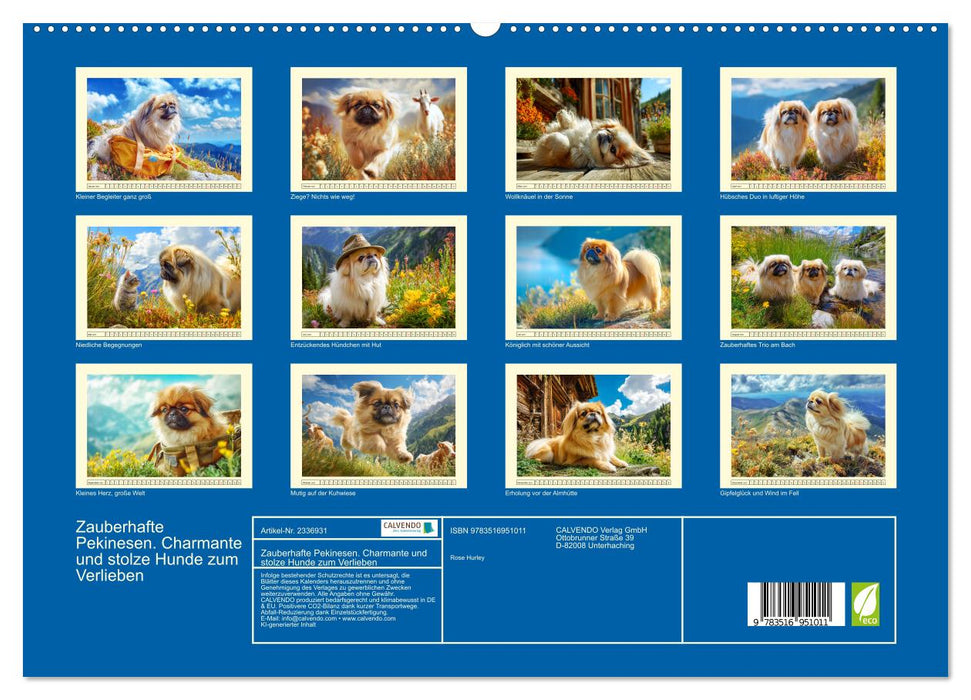Zauberhafte Pekinesen. Charmante und stolze Hunde zum Verlieben (CALVENDO Premium Wandkalender 2027)