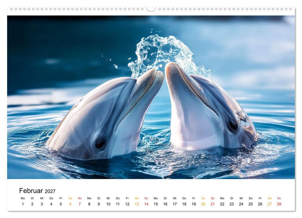 Delfine - Wellen Künstler (CALVENDO Wandkalender 2027)