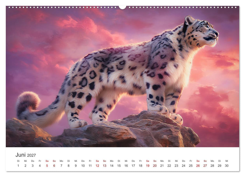 Geist des Gebirges - Ein Jahr in der wilden Welt der Schneeleoparden (CALVENDO Premium Wandkalender 2027)