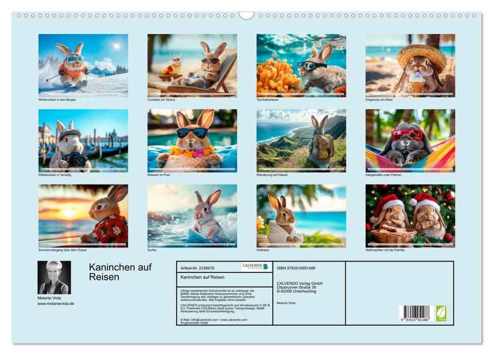 Kaninchen auf Reisen (CALVENDO Wandkalender 2027)