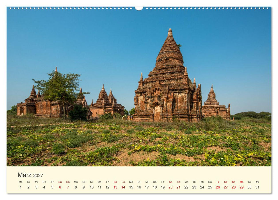 Bagan - Pagode im Wald (CALVENDO Wandkalender 2027)