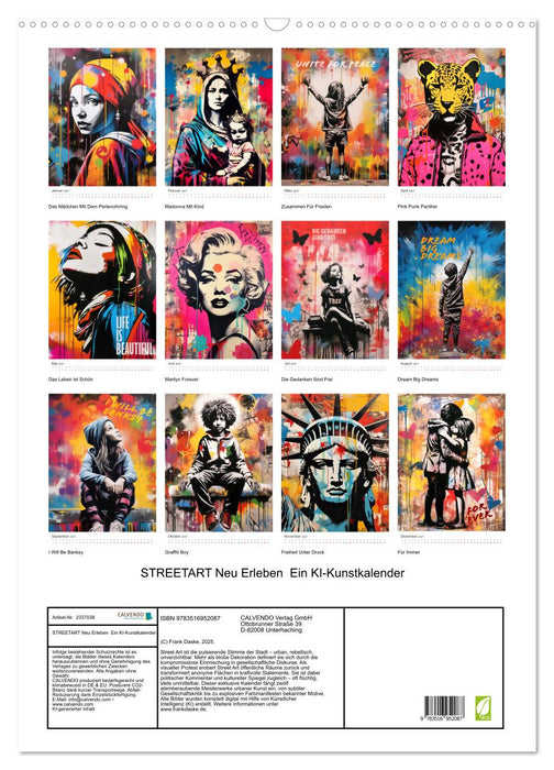 STREETART Neu Erleben Ein KI-Kunstkalender (CALVENDO Wandkalender 2027)