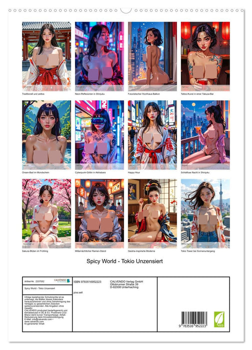 Spicy World - Tokio Unzensiert (CALVENDO Premium Wandkalender 2027)