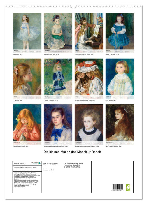 Die kleinen Musen des Monsieur Renoir (CALVENDO Wandkalender 2027)