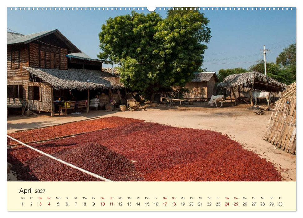 Leben in Myanmar (CALVENDO Premium Wandkalender 2027)