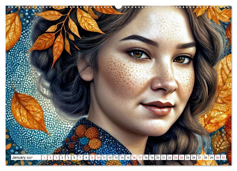 The Muse Moira in Twelve Facets (CALVENDO Monthly Calendar 2027)