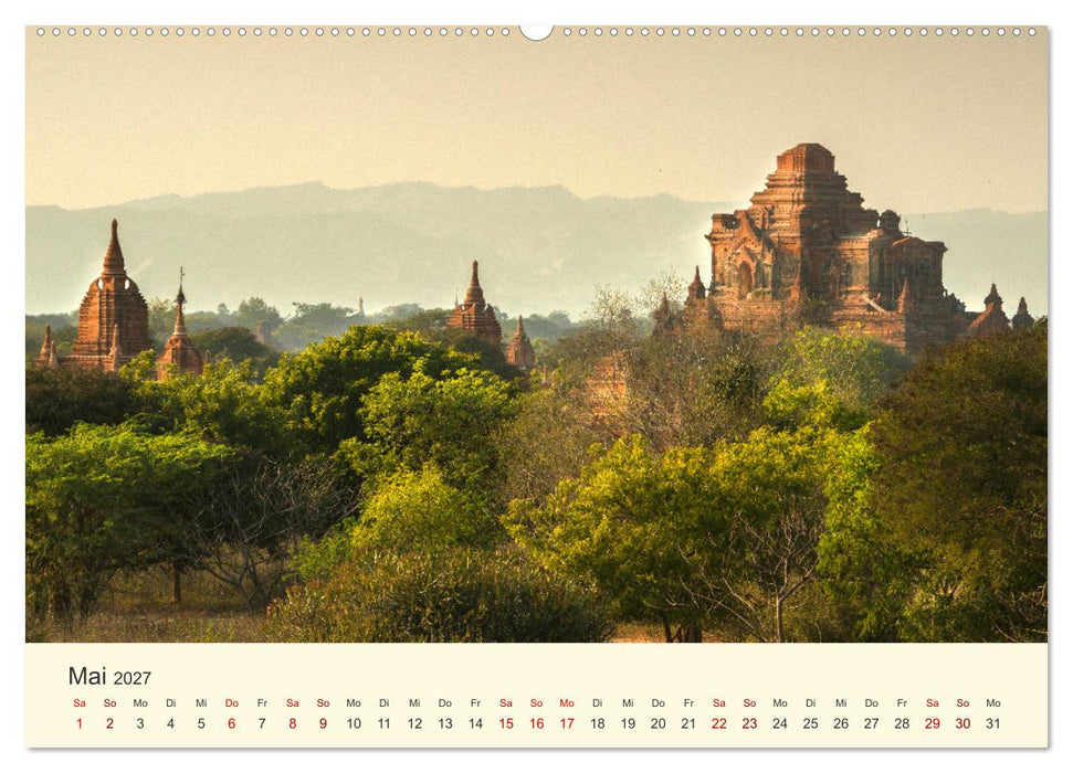Bagan - Pagode im Wald (CALVENDO Premium Wandkalender 2027)