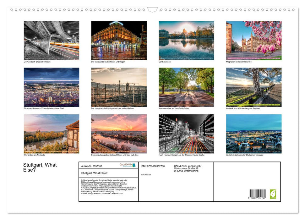 Stuttgart, What Else? (CALVENDO Wandkalender 2027)
