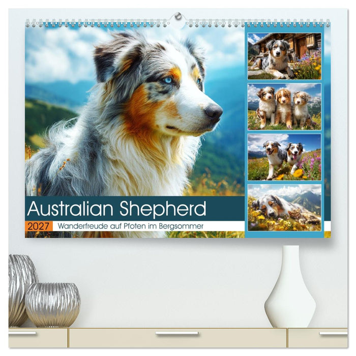 Australian Shepherd. Wanderfreude auf Pfoten im Bergsommer (CALVENDO Premium Wandkalender 2027)