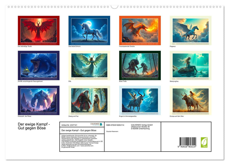 Der ewige Kampf - Gut gegen Böse (CALVENDO Premium Wandkalender 2027)