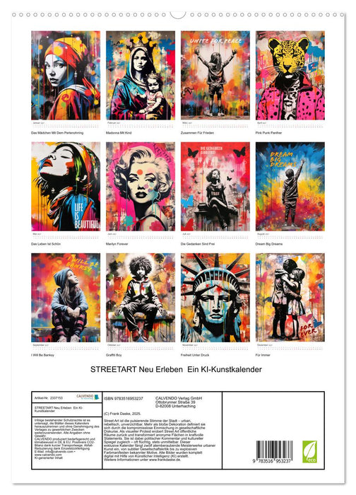 STREETART Neu Erleben Ein KI-Kunstkalender (CALVENDO Premium Wandkalender 2027)