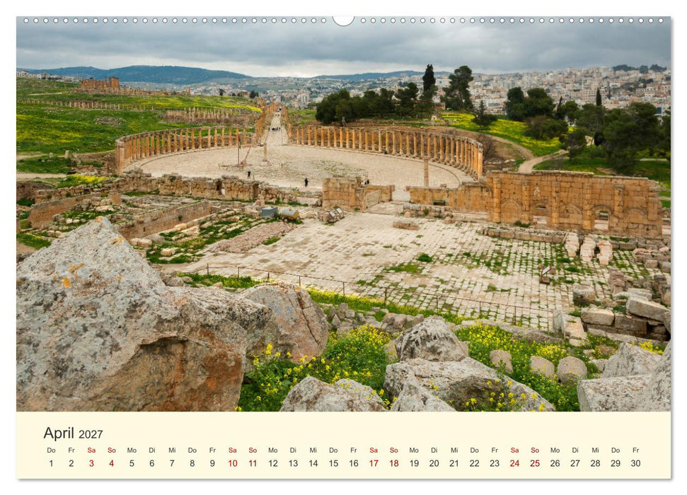 Jordanien Sand, Stein und Salz (CALVENDO Premium Wandkalender 2027)