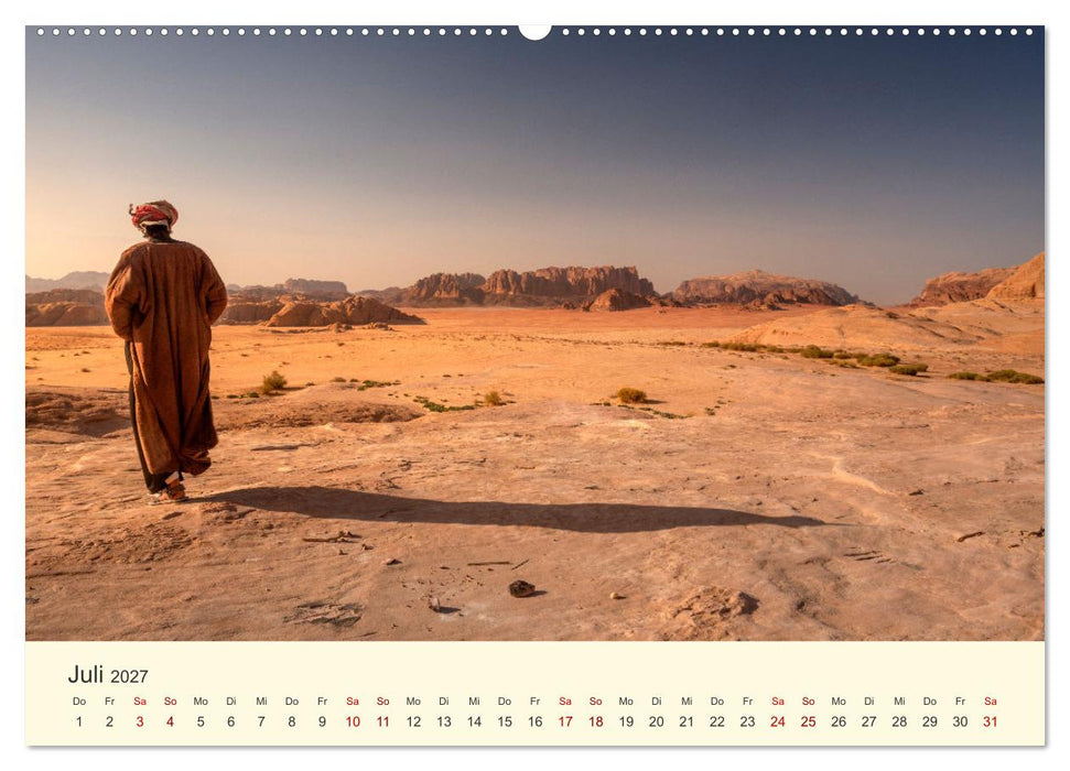 Jordanien Sand, Stein und Salz (CALVENDO Premium Wandkalender 2027)