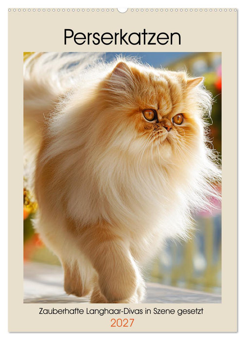 Perserkatzen. Zauberhafte Langhaar-Divas in Szene gesetzt (CALVENDO Wandkalender 2027)