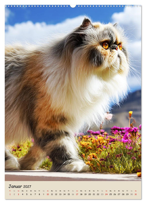 Perserkatzen. Zauberhafte Langhaar-Divas in Szene gesetzt (CALVENDO Wandkalender 2027)