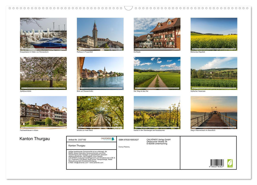 Kanton Thurgau (CALVENDO Wandkalender 2027)