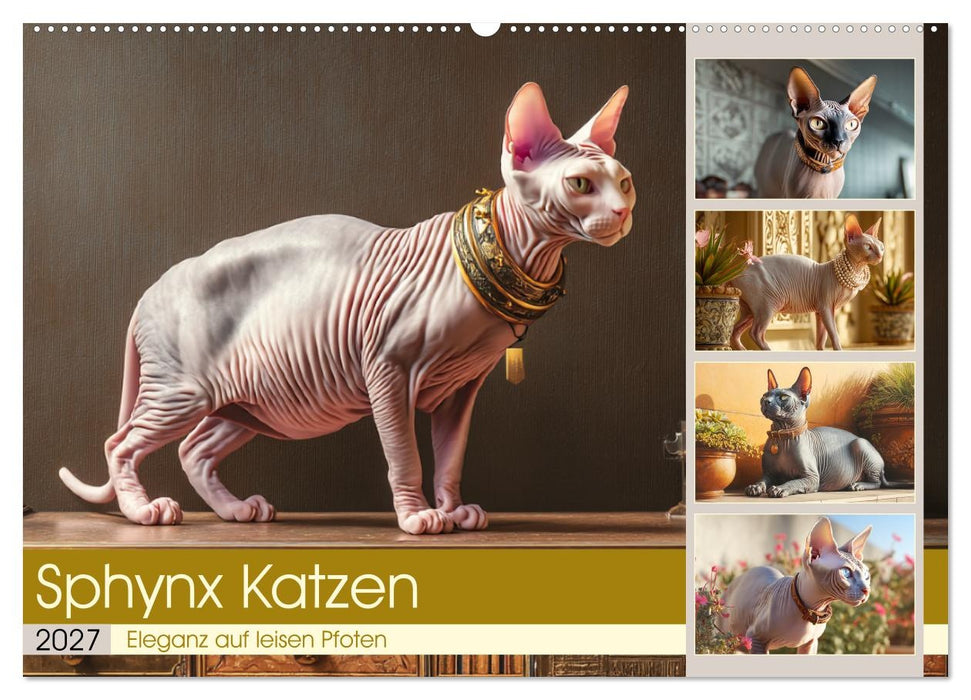 Sphinx Katzen. Eleganz auf leisen Pfoten (CALVENDO Wandkalender 2027)