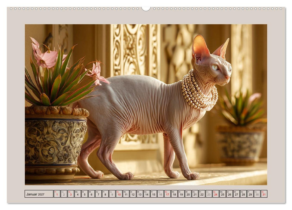 Sphinx Katzen. Eleganz auf leisen Pfoten (CALVENDO Wandkalender 2027)
