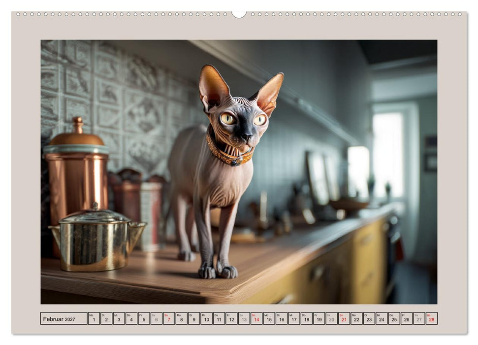 Sphinx Katzen. Eleganz auf leisen Pfoten (CALVENDO Wandkalender 2027)