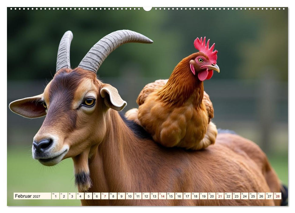 Ungewöhnliche Tierfreundschaften (CALVENDO Premium Wandkalender 2027)