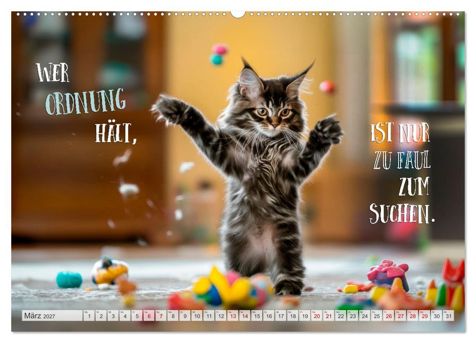 Katzenlogik - Wenn Blicke miauen könnten (CALVENDO Wandkalender 2027)