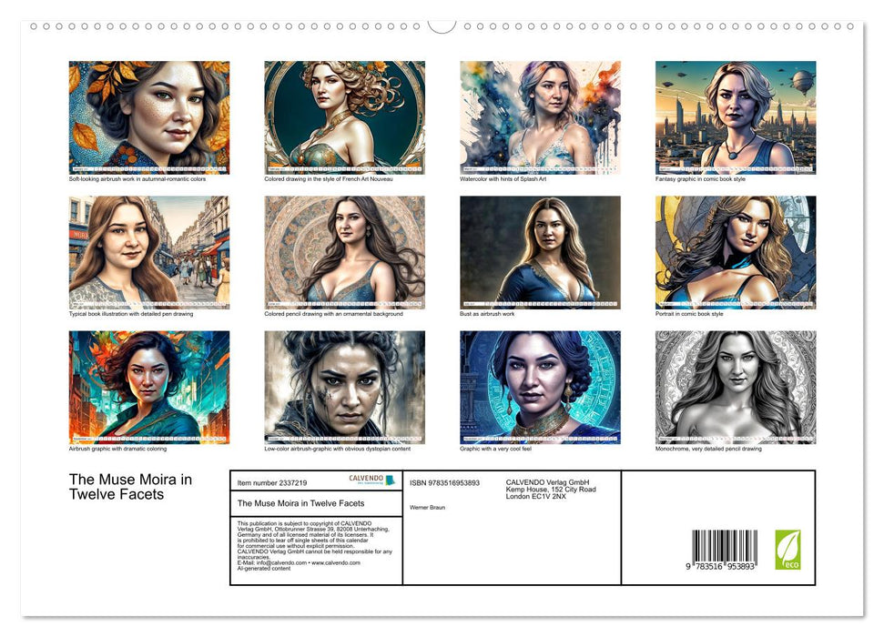The Muse Moira in Twelve Facets (CALVENDO Premium-Calendar 2027)