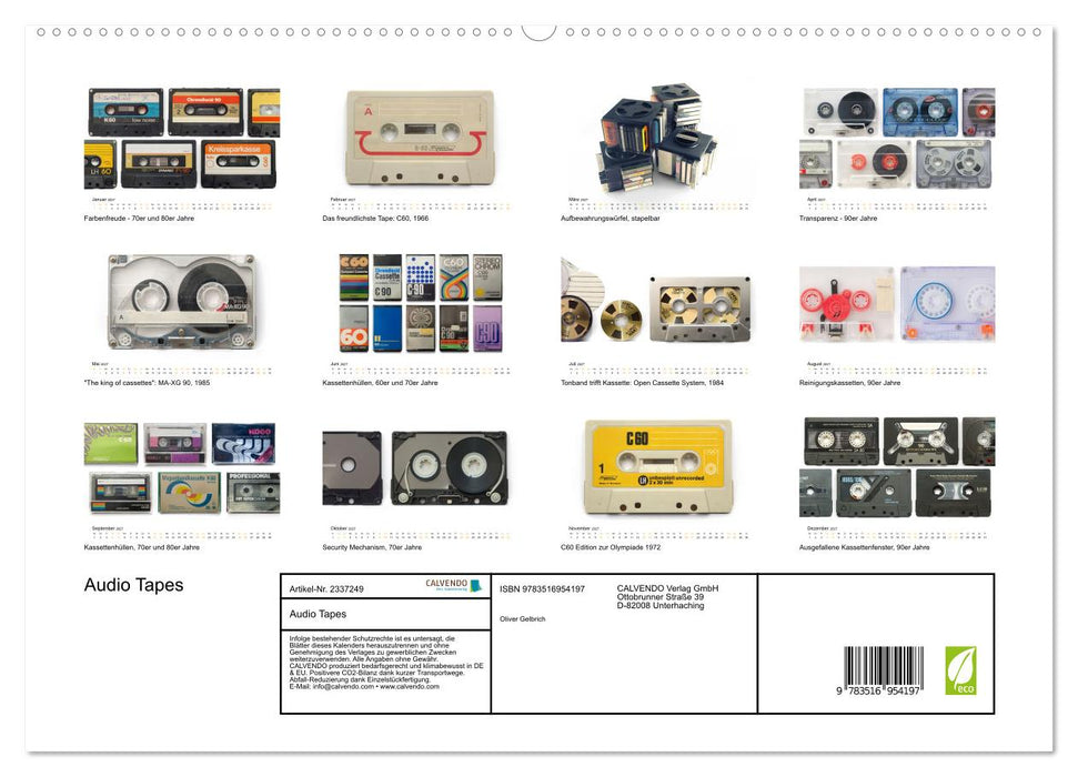 Audio Tapes (CALVENDO Premium Wandkalender 2027)