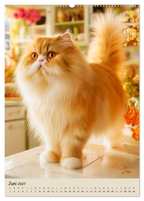 Perserkatzen. Zauberhafte Langhaar-Divas in Szene gesetzt (CALVENDO Premium Wandkalender 2027)