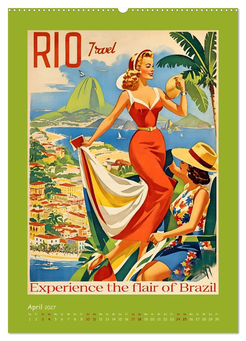 City Travel Poster - nostalgische Städtereise um die Welt (CALVENDO Premium Wandkalender 2027)
