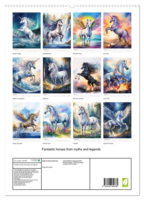 Fantastic horses from myths and legends (CALVENDO Premium-Calendar 2027)