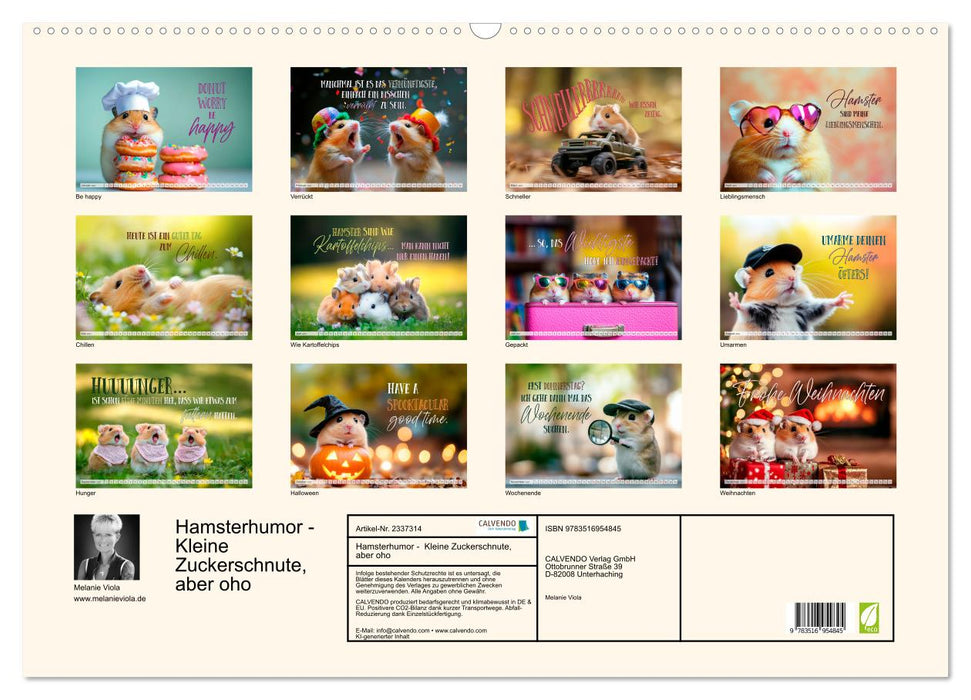 Hamsterhumor - Kleine Zuckerschnute, aber oho (CALVENDO Wandkalender 2027)