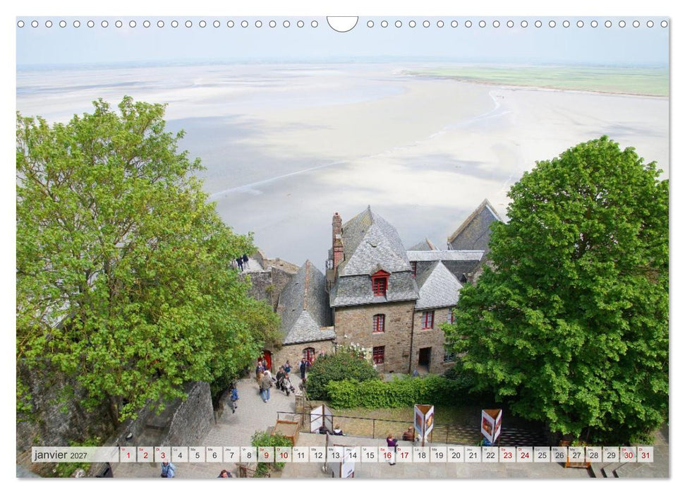 Le Mont-Saint-Michel - Impressionnante montagne monastique (CALVENDO Calendrier mensuel 2027)