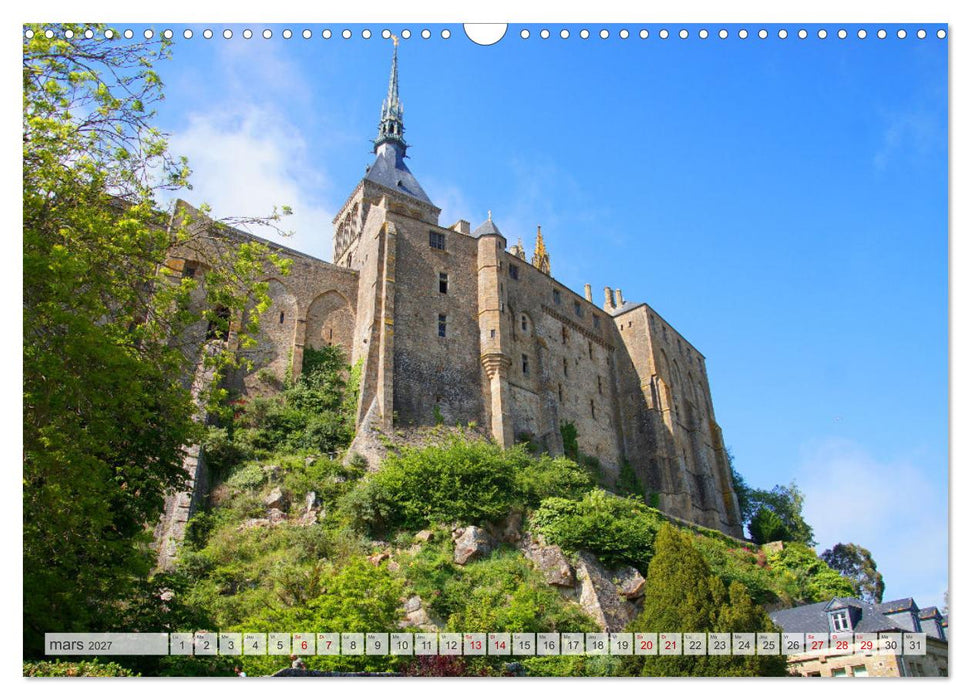 Le Mont-Saint-Michel - Impressionnante montagne monastique (CALVENDO Calendrier mensuel 2027)