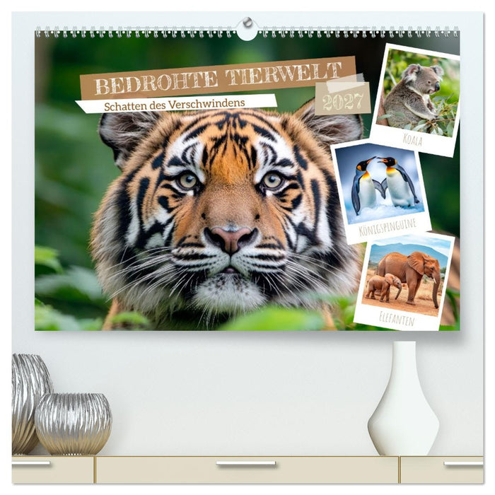 Bedrohte Tierwelt SCHATTEN DES VERSCHWINDENS (CALVENDO Premium Wandkalender 2027)