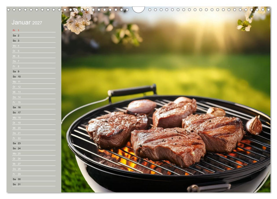 Der Grillkalender für echte Männer (CALVENDO Wandkalender 2027)