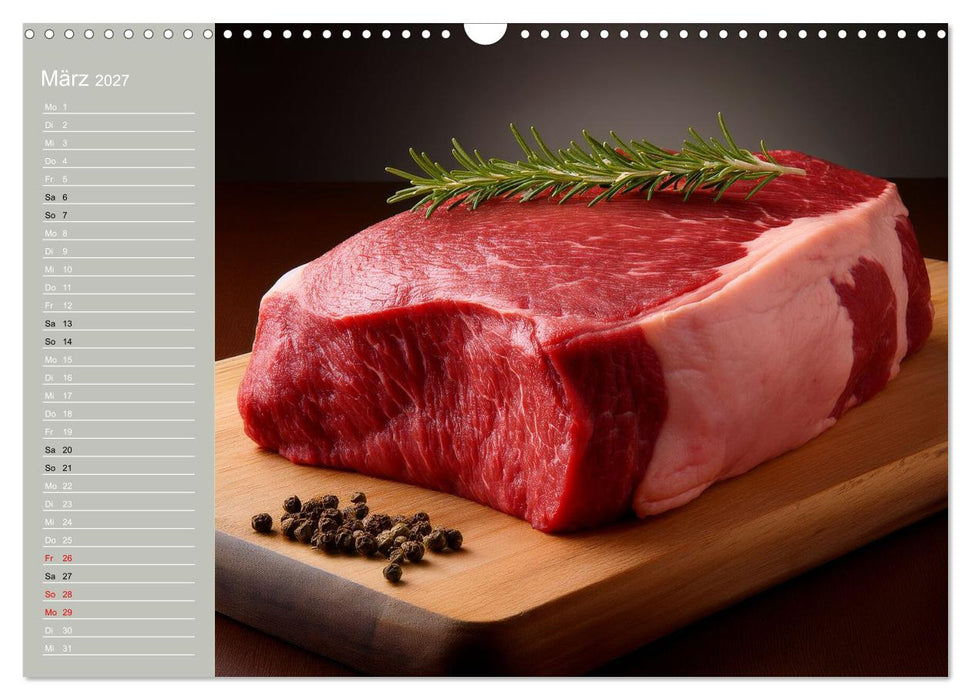 Der Grillkalender für echte Männer (CALVENDO Wandkalender 2027)