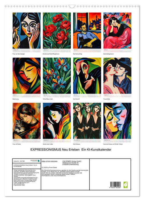 EXPRESSIONISMUS Neu Erleben Ein KI-Kunstkalender (CALVENDO Wandkalender 2027)