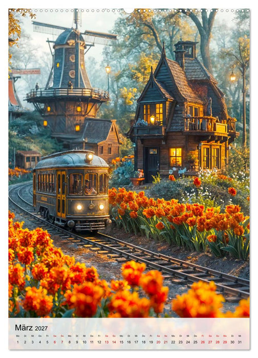 Eisenbahnen - Miniaturbahnen zwischen Fantasie und Fernweh (CALVENDO Premium Wandkalender 2027)