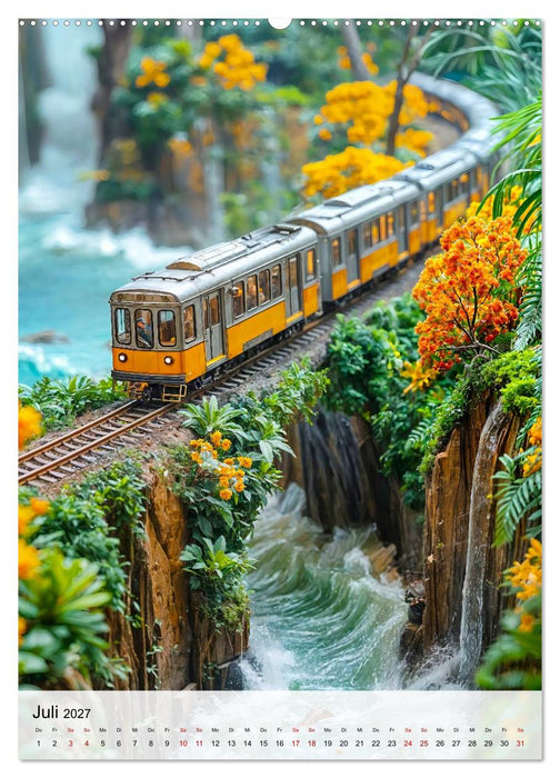 Eisenbahnen - Miniaturbahnen zwischen Fantasie und Fernweh (CALVENDO Premium Wandkalender 2027)